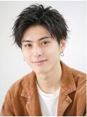 無造作洒落感ナチュラルマッシュアップバンク眉カット
