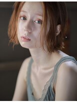 ラべリー 池袋(LOVELEY)&nbsp;グレージュ ひし形シルエット 切りっぱなしボブ エアリー