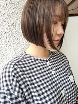 スタイル 茅ヶ崎店(STYLE) 【零也】ぱつっとボブとミルクティーグレージュ