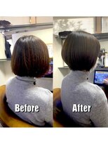 カミケン 方木田店(kamiken.)&nbsp;小顔見え＊大人のツヤ感ショートボブ【カミケン方木田店】