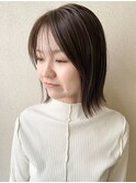 外ハネボブ/シースルーバング/ラベンダーアッシュ