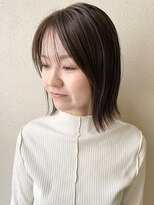 オウルヘアー(Owl hair) 外ハネボブ/シースルーバング/ラベンダーアッシュ