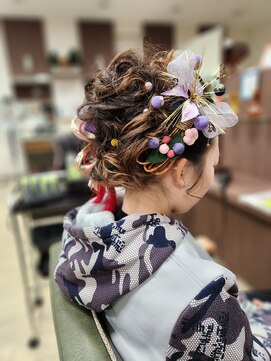 美容室アール 成人式アップスタイル