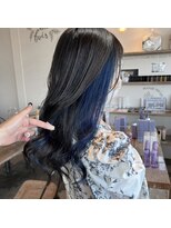 シン(shin)&nbsp;セミディ/イヤリングカラー/カラー/ブルーカラー/アッシュカラー