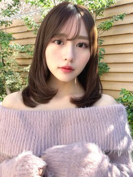 ミラリー トウキョウ(Mirareee Tokyo) 20代30代40代◎前髪パーマグレーベージュレイヤーロング黒髪