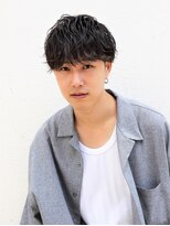 ノイセル 心斎橋(Noisyle)&nbsp;黒髪刈り上げ無造作マッシュ