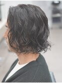 メンズミディアムパーマ　スパイラルパーマ　ボブパーマ