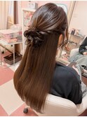 ハーフアップ