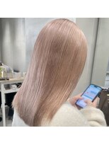 ブリーチ1.5～2回/ピンクベージュカラー/ ハイトーンブリーチ