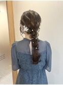 ふわっと編みおろしヘアセット＊