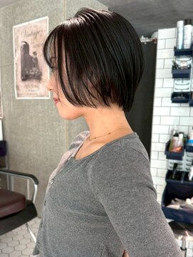 チャオ バイ ミチ(Chao by MICHI) 【ChaoMICHI haruya】丸みボブ 顔周りカット ショートボブ 黒髪