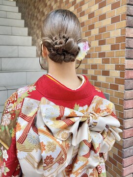 テトラ バイ ネオリーブ 横浜西口店(tetra by neolive) 卒業式 振袖着付け カチモリヘア タイト ヘアセット 横浜★