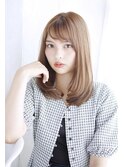 シースルーバングのAラインストレート