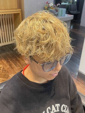 ミンナノポリシー(MIN NANO//POLICY) ブリーチパーマ/無造作マッシュ◎