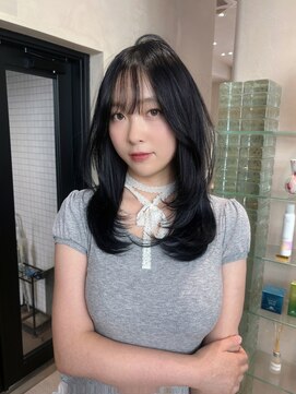 ジーナ 渋谷神南(Zina) レイヤーカット/ミディアムレイヤー/韓国レイヤー/韓国ヘア/前髪