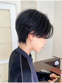 ブルーブラックショート/黒髪ショート/ハンサムショート