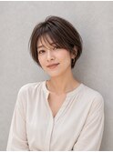 【満足度No.1*感動イノアカラー】白髪ぼかし×大人ショート