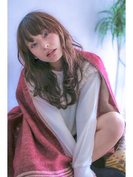 クラン(clan) 外国人風ラフウェーブロング×マルサラロゼ