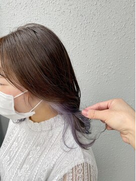 カプア 仙台駅前店(Kapua) インナーカラーラベンダーカラーハイトーン10代20代ケアブリーチ