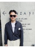 スキンフェードにクシャッとニュアンスパーマ