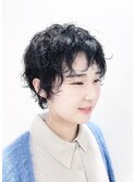 【松戸 藤原】大人かわいい黒髪ショートパーマ