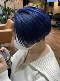 ショートボブ×ディープブルー【LODAT横浜】