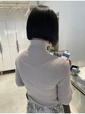 【小岩井美希】しっとりおさまるぱっつんボブ/大人黒髪ショート
