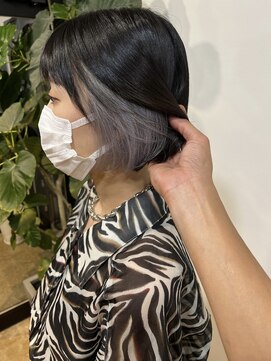 メリー オオサカ(Merly Osaka) ボブに似合う！contrast inner color_white gray_