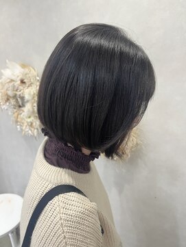 ハイバレーヘアーメゾン(HIGH VALLEY HAIRMAISON) ショートボブぱっつんボブ顔周りカット内巻きボブ岡山南中央町