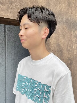 ヘアースペースブルーム プリュス 石橋店(HAIR SPACE BLOOM plus) 石橋阪大前/メンズパーマ/センターパート/ゆるふわパーマ