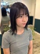 ヘアーブレイス(hair brace)&nbsp;暗め×ラベンダー×デザインカラー