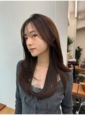 顔周りレイヤーシースルーバング