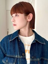 ガーデンヨコハマ(GARDEN YOKOHAMA) 切りっぱなしボブメルティカラーオレンジブラウン似合わせカット