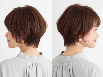 スリープ(Three-p.)の写真/360°可愛く見える似合わせカットと顔周りカットで、小顔に見える◎骨格が綺麗に見えるようにカットします!