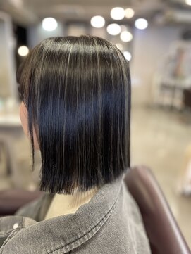 リファイン 羽村店 ホワイトグレージュ/デジタルパーマ/チェリーブラウン/羽村