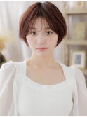 チェリーレッド前下がりミニウルフショートc7戸頭20代30代40代