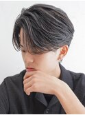 スーツ短髪ツーブロック束感モテる黒髪シークレットパーマ流行