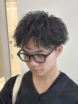 ビカムメンズヘアー 栄店(become men's hair) スイングショートマッシュ無造作ツイストスパイラル波巻きパーマ