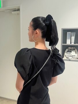 エイゾー 銀座(EIZO) ポニーテール / ヘアアレンジ / 結婚式お呼ばれ / リボンヘア