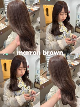 ボタン ハカタ(VOTAN hakata) レイヤーカット/マロンカラー/透明感カラー/前髪顔周りカット