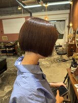 チャプター 問屋町(chapter)&nbsp;赤味なし透明感ケアカラーラベンダーグレージュ切りっぱなしボブ