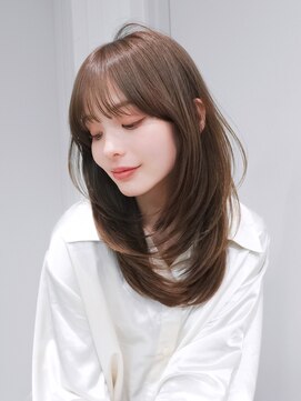 アイティー バイ アルバム 中野店(IT by ALBUM) ロング前髪カット顔周りレイヤー暗めカラー_F20782