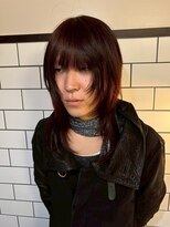 ベレーザ 渋谷(BELEZA) 17488黒髪シンメトリーマレットヘアモードロング