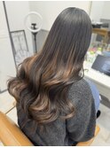 バレイヤージュ風にもできます◎