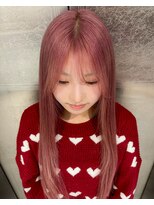 ノラ ウメダ(NORA UMEDA)&nbsp;ピンクベージュケアブリーチレイヤーカットハイトーン大阪梅田