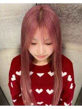 ノラ ウメダ(NORA UMEDA) ピンクベージュケアブリーチレイヤーカットハイトーン大阪梅田