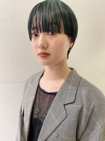 クラン エン バイ ヘッドライト 二子玉川店(clan en. by HEADLIGHT) マッシュショート/デザインカラー/ワイドバング/二子玉川