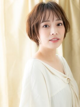 カバーヘア ブリス 北浦和(COVER HAIR bliss) ブリーチなしミルクブラウン抜け感大人ショートヘア30代40代325Z