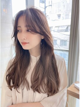 エレノア トーキョー 恵比寿(ELEANOAH TOKYO) 韓国くびれヘア　かきあげAラインボブマロンベージュ