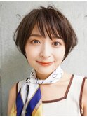 大人かわいいマッシュショート×フェザーバング
